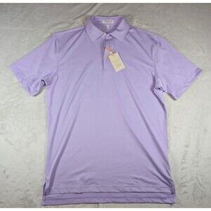 Peter Millar Polo Shirt Men's Small Purple Crown Sport Summer Comfort MS23K01S